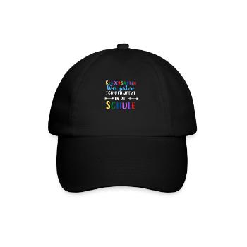 Schulanfang Schulbeginn Erstklässler 1. Schultag - Baseballkappe - Schwarz/Schwarz - Vorne