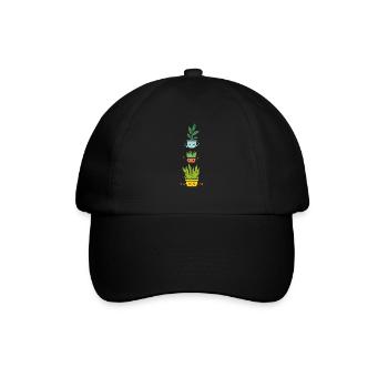 Plant Lover Gardener - Baseballkappe - Schwarz/Schwarz - Vorne