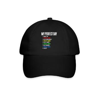 Mein perfekter Tagesuhr Anime den ganzen Tag anime - Baseballkappe - Schwarz/Schwarz - Vorne