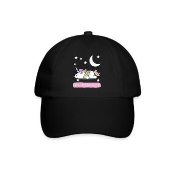 Unicorn sleep shirt pajamas pajamas - Baseball Cap - black/black - Front