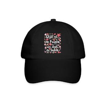 Freundin beste Freundinnen Geschenk - Baseballkappe - Schwarz/Schwarz - Vorne