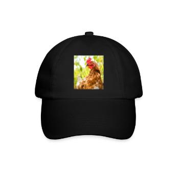 Ich wollt' ich wär' ein Huhn - Baseballkappe - Schwarz/Schwarz - Vorne