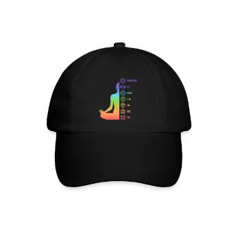 Chakra Energy Alignment Meditation Design - Baseball Cap - black/black - Front