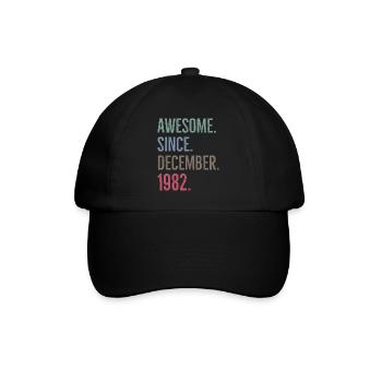 Awesome Since December 1982 - Baseball Cap - black/black - Front