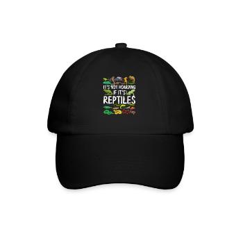It'S Not Hoarding If It'S Reptiles - Baseball Cap - black/black - Front