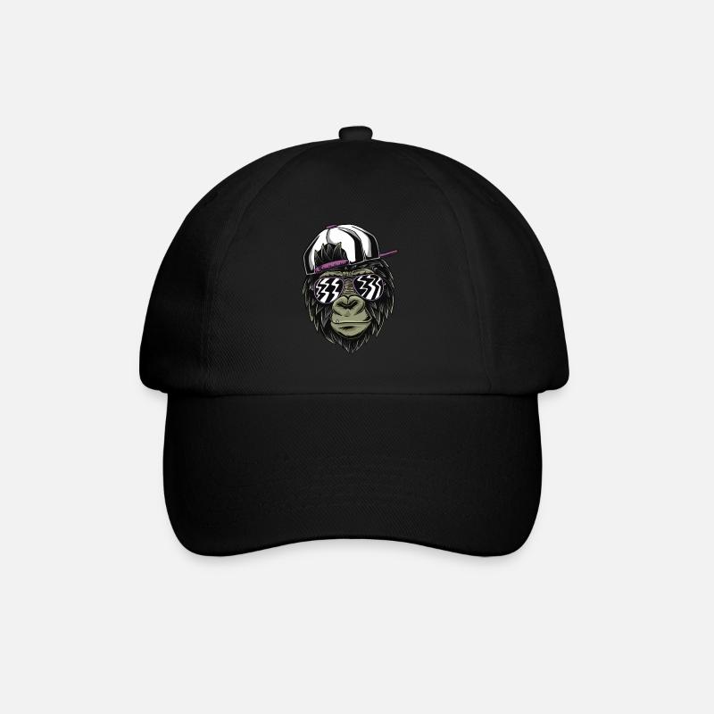 Monkey cool - Baseballkappe - Schwarz/Schwarz