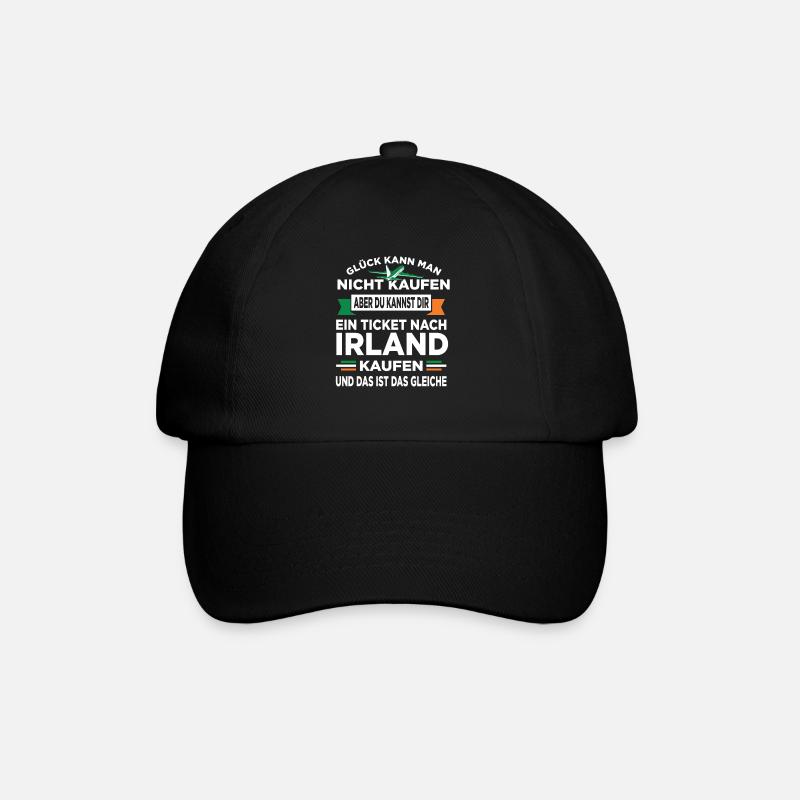 Drapeau irlandais Irlande - Casquette classique - noir/noir