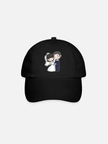 Couple de mariage - Casquette classique - noir/noir