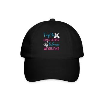 Scuba Diving Diver Girl Forget - Baseballkappe - Schwarz/Schwarz - Vorne