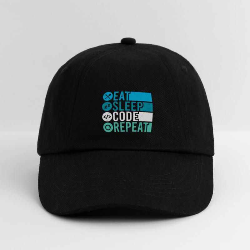 Eat Sleep Code Repeat Programmeur Casquette classique