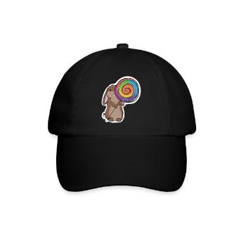 Lapin sucette - Casquette classique - noir/noir - Devant