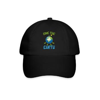 Environment Climate Protection Slogan Save the Earth - Baseball Cap - black/black - Front