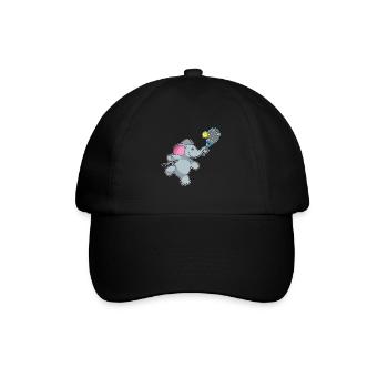Raquette de tennis éléphant - Casquette classique - noir/noir - Devant