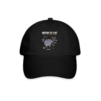 Anatomie d’un rat propriétaire de rats cultivateurs de rats - Casquette classique - noir/noir - Devant