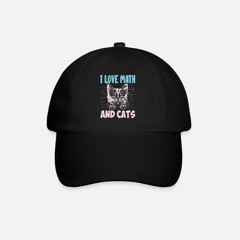 Math Kitty Cat J’adore Math et chats Professeur de mathématiques - Casquette classique - noir/noir