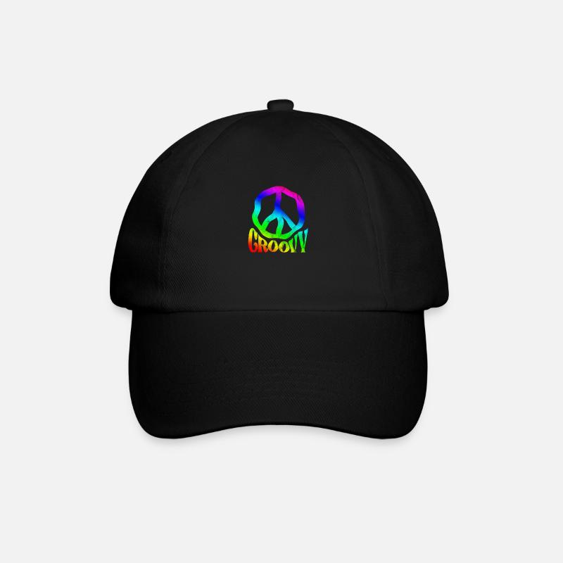 Hippie - Baseballkappe - Schwarz/Schwarz