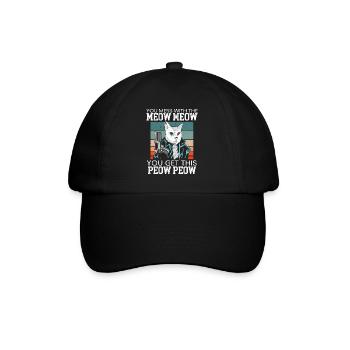 You Mess With The Meow Meow You Get This Peow Peow - Casquette classique - noir/noir - Devant
