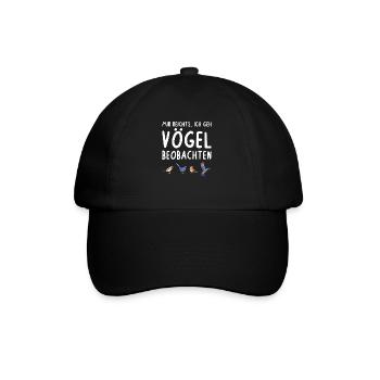Mir Reichts Ich Geh Vögel Beobachten Vogel - Baseballkappe - Schwarz/Schwarz - Vorne