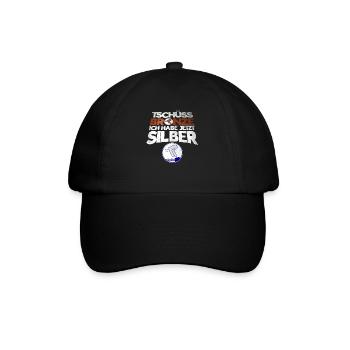 Schwimmer Schwimmprüfung Silber Geschenk - Baseballkappe - Schwarz/Schwarz - Vorne