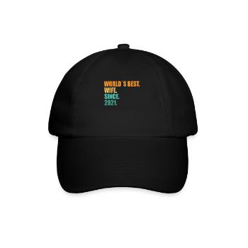 Meilleure épouse depuis 2021 1er anniversaire de mariage - Casquette classique - noir/noir - Devant