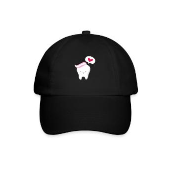 Zahnarzt Zahn Zahnärztin Dentist Zähne Geschenk - Baseballkappe - Schwarz/Schwarz - Vorne