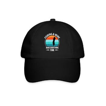 Pêche pêche pêche - Casquette classique - noir/noir - Devant