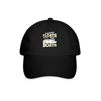 Boat Captain Pontoon Boat - Baseball Cap - black/black - Front