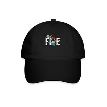 Hi Five Birthday Hi 5 Jahre Geburtstag Geschenk - Baseballkappe - Schwarz/Schwarz - Vorne