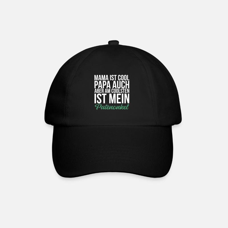 Patenonkel Onkel Geschenk - Baseballkappe - Schwarz/Schwarz