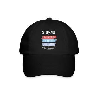 Stéphane l'homme le mythe la légende - Casquette classique - noir/noir - Devant