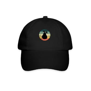 Birne Obst Frucht Birnen Garten Retro Geschenk - Baseballkappe - Schwarz/Schwarz - Vorne
