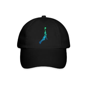 Basketball Basketballer Jungen Herren Kinder - Baseballkappe - Schwarz/Schwarz - Vorne