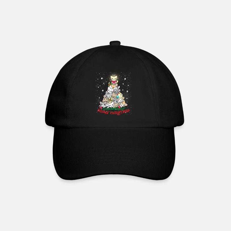 Meowy Christmas Tree - Casquette classique - noir/noir