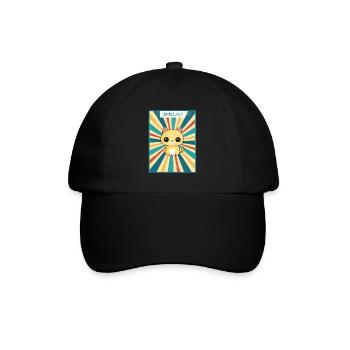 kawaii neko japanese - Baseball Cap - black/black - Front