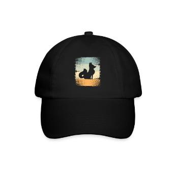 Fuchs - Baseballkappe - Schwarz/Schwarz - Vorne