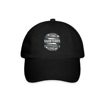 Kranführer - Baseballkappe - Schwarz/Schwarz - Vorne