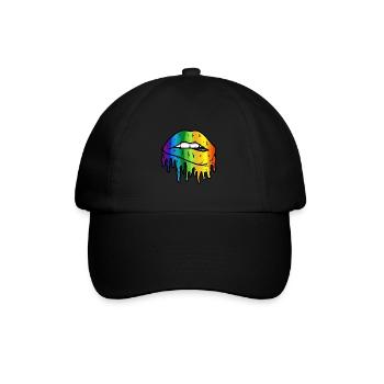 LGBT Rainbow Lip Gay Pride LGBTQ Lips Gay Pride - Casquette classique - noir/noir - Devant