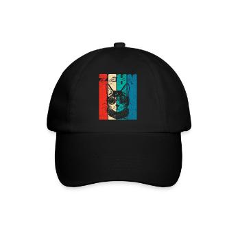 Retro Ten 10 ans 10 . Anniversaire Chat Sonnenbr - Casquette classique - noir/noir - Devant
