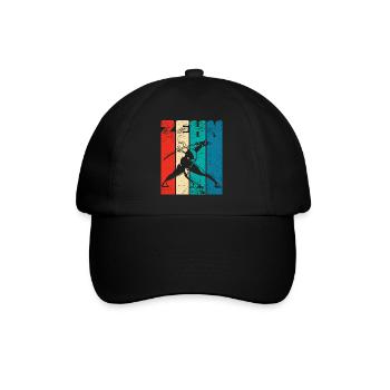 Retro Ten 10 years 10 . Birthday Ninja - Baseball Cap - black/black - Front