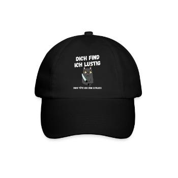 Dich find ich lustig lustige Sprüche lustig - Baseballkappe - Schwarz/Schwarz - Vorne