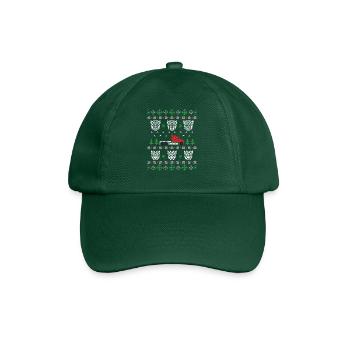 hässlicher Weihnachtspullover - Baseballkappe - Flaschengrün - Vorne