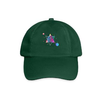 Mushroom Vaporwave - Baseball Cap - bottle green - Front