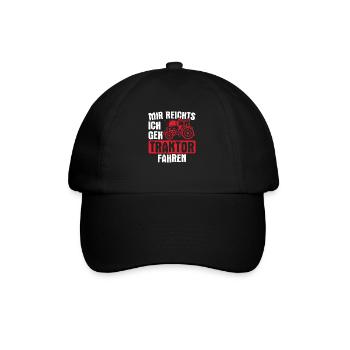 Traktor Landwirtschaft Bauer - Baseballkappe - Schwarz/Schwarz - Vorne