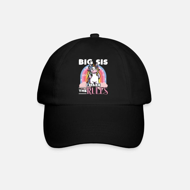 Big Sis Älteste Schwester Zwillingsschwester - Baseballkappe - Schwarz/Schwarz