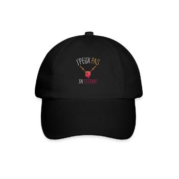 jpeux pas j ai escrime - Casquette classique - noir/noir - Devant