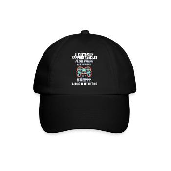 Si Pas Du Manga Jeux Video Cadeau Ado Console - Casquette classique - noir/noir - Devant