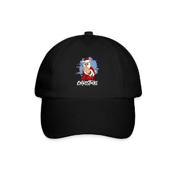Santa Claus Santa Claus Heavy Metal Christmas - Baseball Cap - black/black - Front