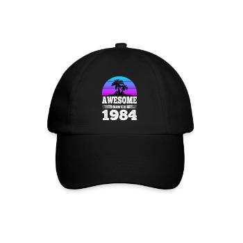 Awesome Since 1984 Sunset blau - Baseballkappe - Schwarz/Schwarz - Vorne