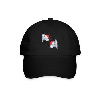 Cadeau de pyjama de Noël Koala - Casquette classique - noir/noir - Devant