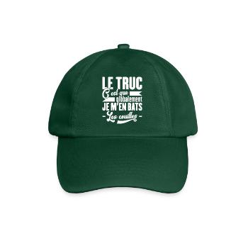 Le Truc C'est Que Je M'en Bats Les Couilles - Casquette classique - vert bouteille - Devant